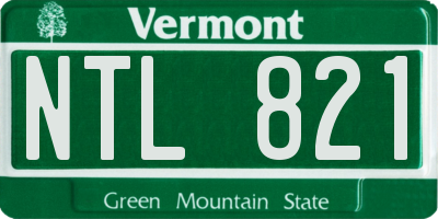 VT license plate NTL821