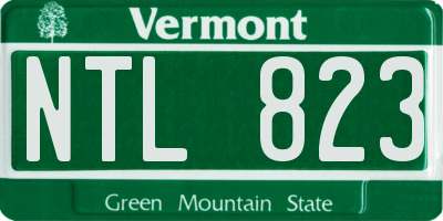 VT license plate NTL823
