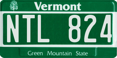 VT license plate NTL824
