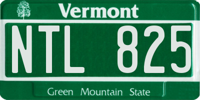VT license plate NTL825