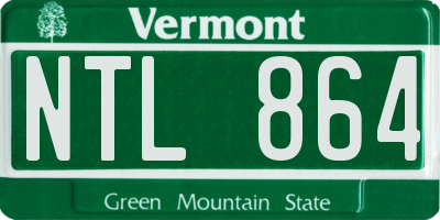 VT license plate NTL864