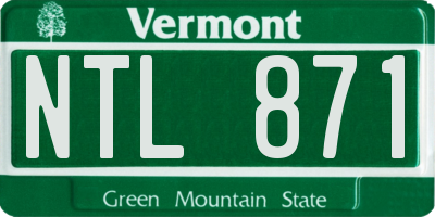 VT license plate NTL871