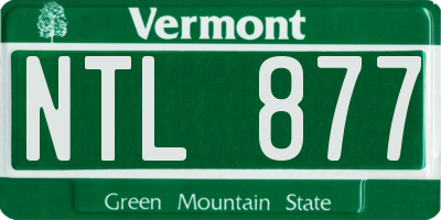 VT license plate NTL877