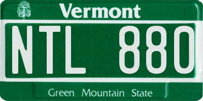 VT license plate NTL880