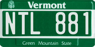 VT license plate NTL881