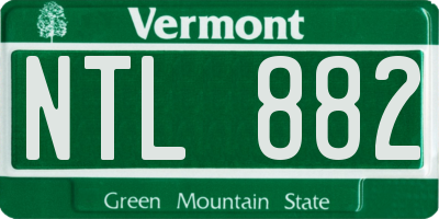 VT license plate NTL882