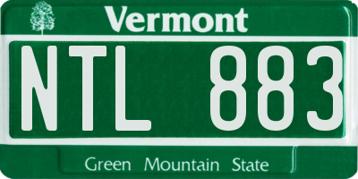VT license plate NTL883