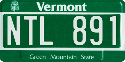 VT license plate NTL891