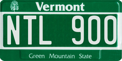 VT license plate NTL900