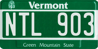 VT license plate NTL903