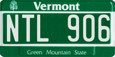 VT license plate NTL906