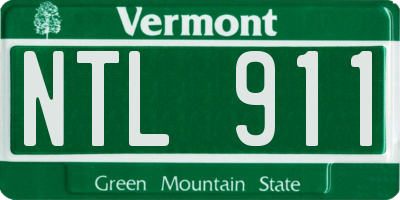 VT license plate NTL911
