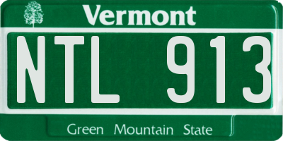 VT license plate NTL913