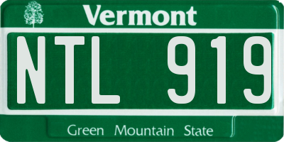 VT license plate NTL919
