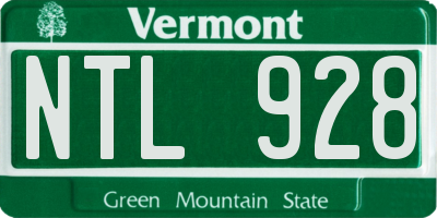 VT license plate NTL928