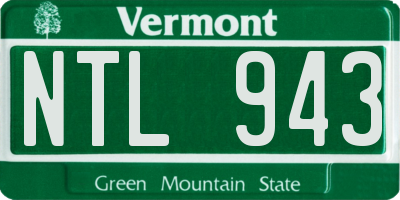 VT license plate NTL943