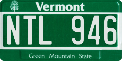 VT license plate NTL946