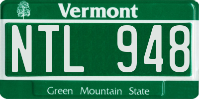 VT license plate NTL948