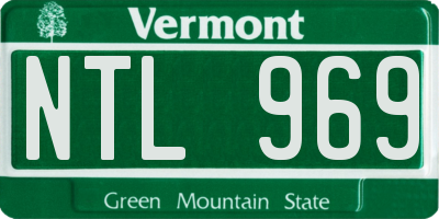 VT license plate NTL969