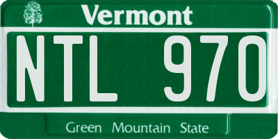VT license plate NTL970