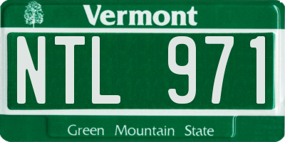 VT license plate NTL971