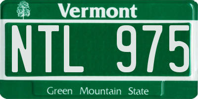 VT license plate NTL975
