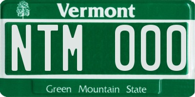 VT license plate NTM000