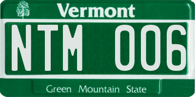 VT license plate NTM006