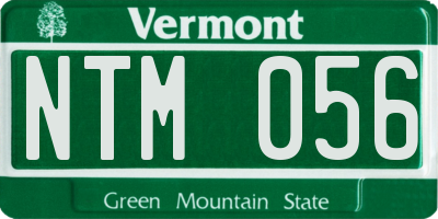 VT license plate NTM056