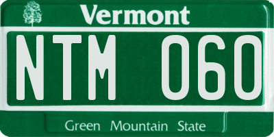 VT license plate NTM060