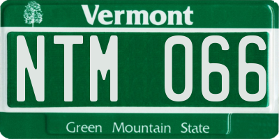 VT license plate NTM066