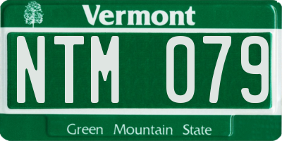 VT license plate NTM079