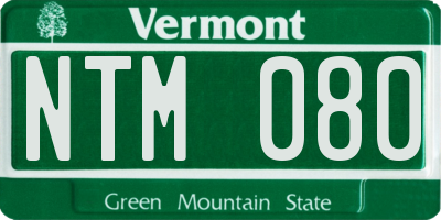 VT license plate NTM080