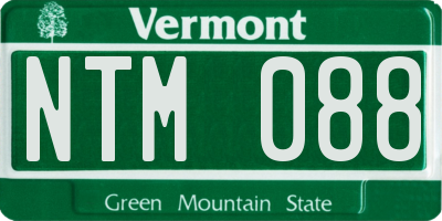 VT license plate NTM088