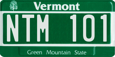 VT license plate NTM101