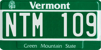 VT license plate NTM109