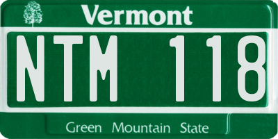 VT license plate NTM118