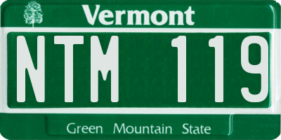 VT license plate NTM119