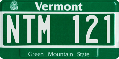 VT license plate NTM121
