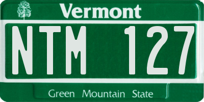 VT license plate NTM127