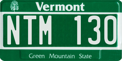 VT license plate NTM130