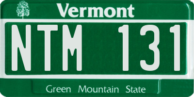 VT license plate NTM131