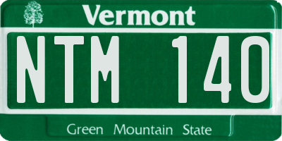 VT license plate NTM140