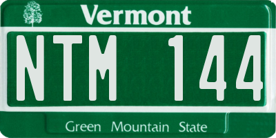 VT license plate NTM144