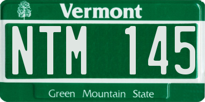VT license plate NTM145
