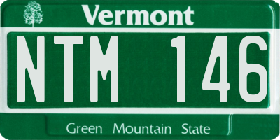 VT license plate NTM146
