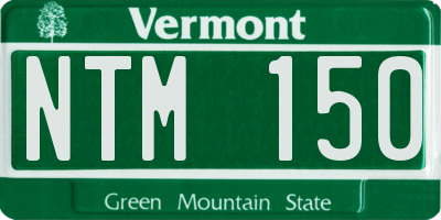 VT license plate NTM150