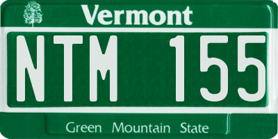 VT license plate NTM155