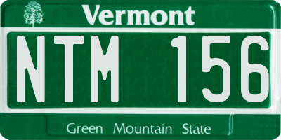 VT license plate NTM156