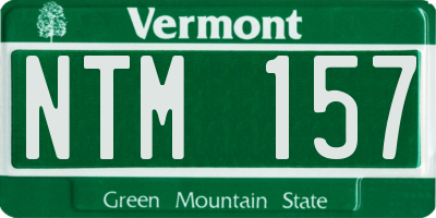 VT license plate NTM157